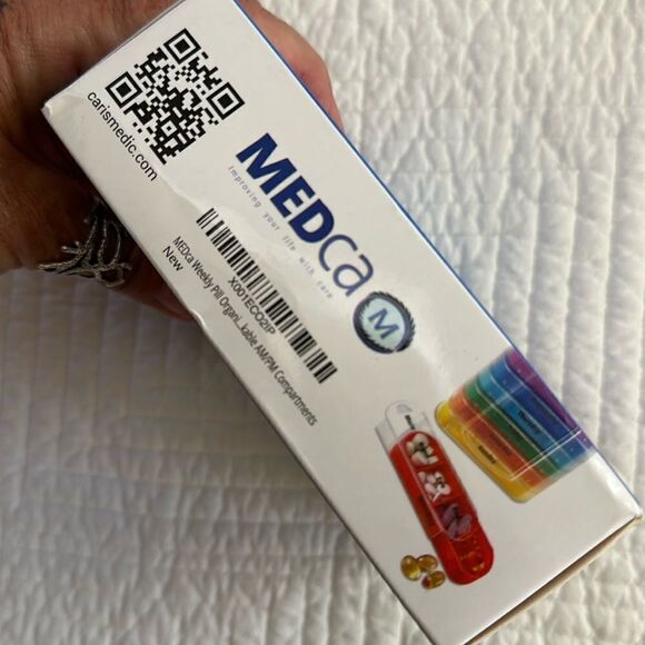 MEDca Pill Organizer Four Times-a-Day AM PM Stackable - Picture 2 of 9